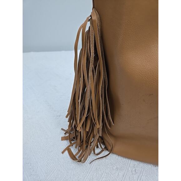 Jessica Simpson Large Fringe Faux Leather Tote Bag READ - Picture 3 of 16